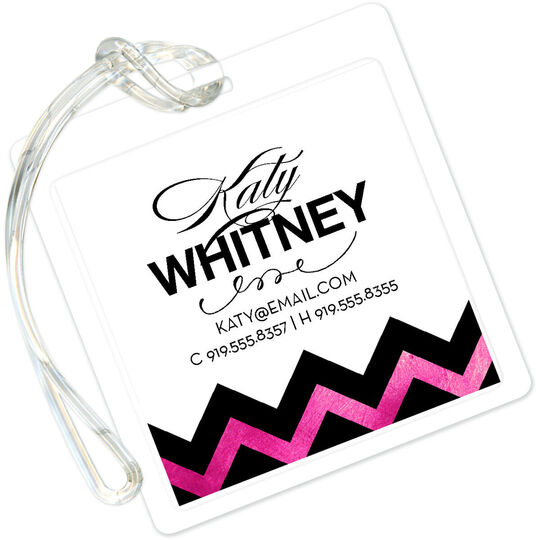 Pink Sophisticated Posh Luggage Tags